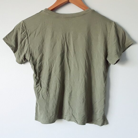 NWOT American Eagle Outfitters Army Green Crop Top - Picture 3 of 7